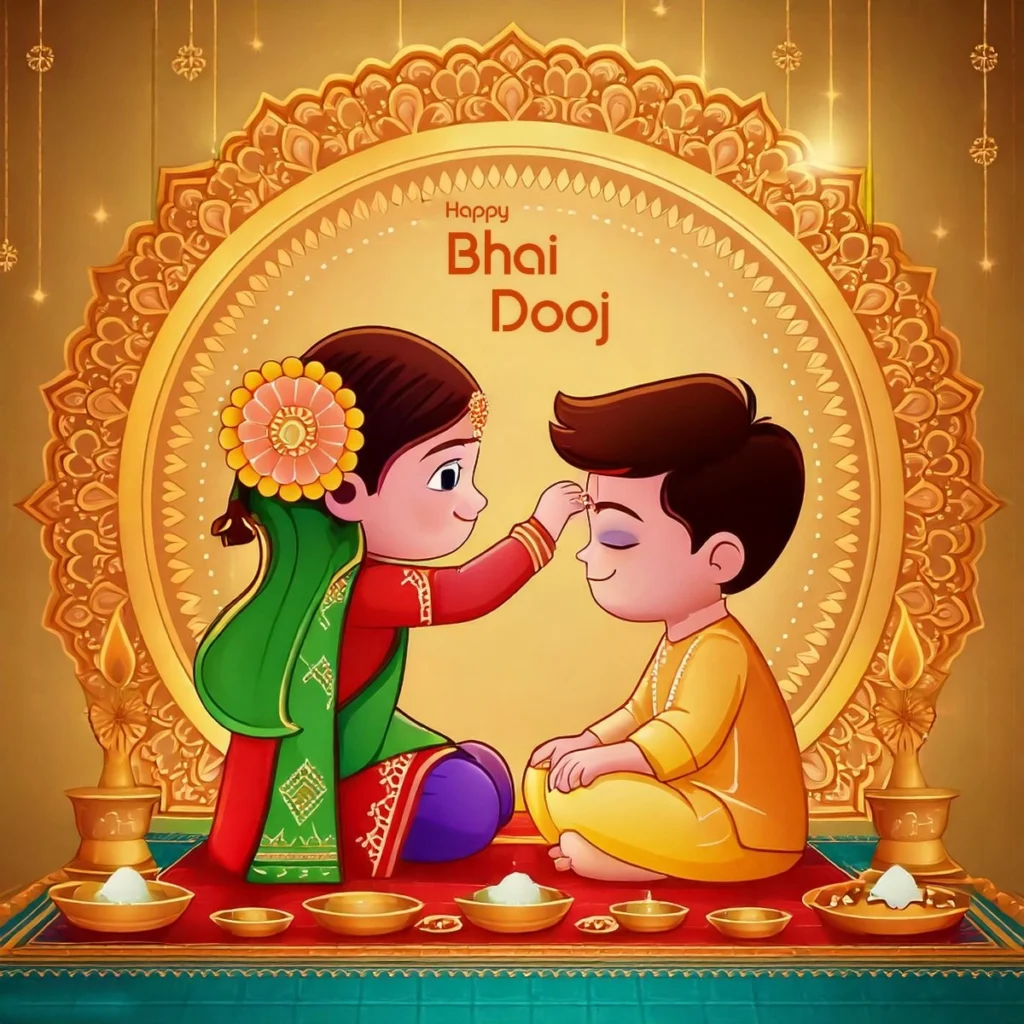 Bhai Dooj Wishes in Hindi - ЁЯМ╕ рднрд╛рдИ рджреВрдЬ 2025 рдХреА рд╣рд╛рд░реНрджрд┐рдХ рд╢реБрднрдХрд╛рдордирд╛рдПрдВ Bhai Dooj 4