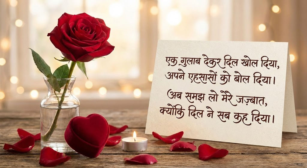Rose Day Wishes 2026 in Hindi