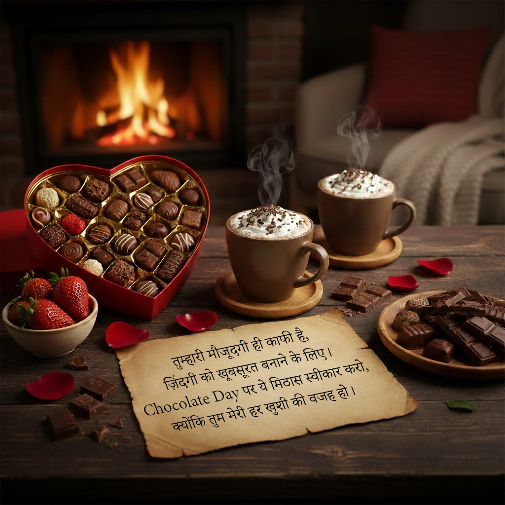 Chocolate Day Wishes 2026 | चॉकलेट डे 2026 की मीठी शुभकामनाएं Chocolate Day Wishes 2026