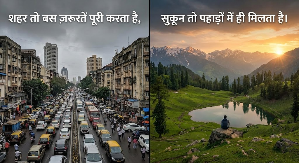 Mountain Quotes in Hindi