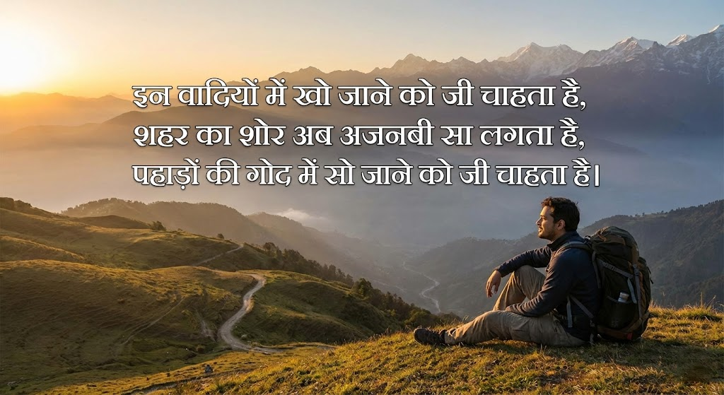 Mountain Quotes in Hindi - Wadiyon ka Nasha
